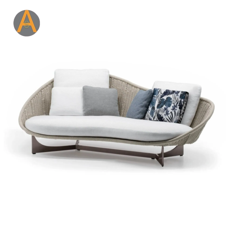Hot moderne extérieur patio pe rattan canapé pour villa