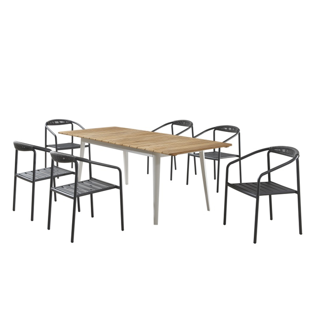 Chaises de table en aluminium en aluminium de qualité supérieure pour patio