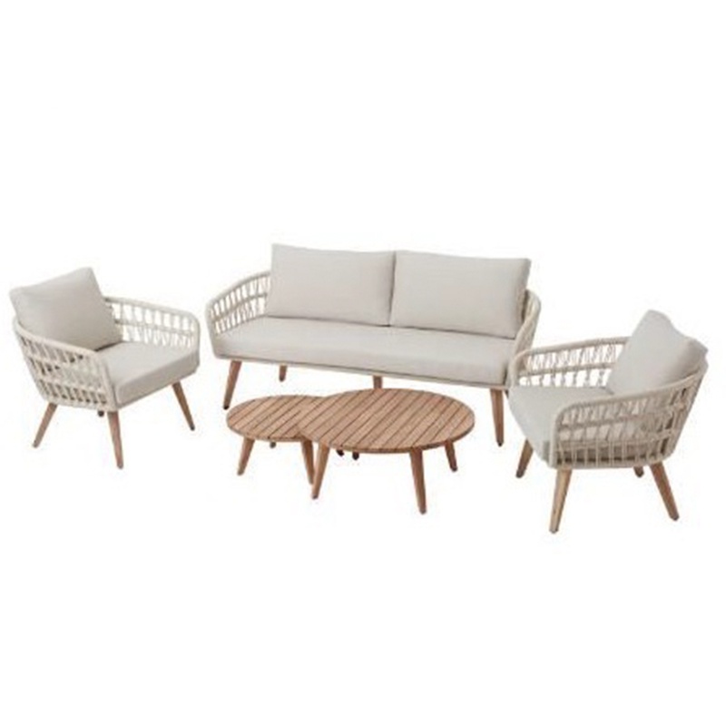 Prix ​​d'usine NOUVEAU SOFA DE PATIO DE PERNE DE COIN EXTÉRIEUR en bois