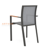 Design moderne chaise extérieure jardin en aluminium empilable pour café