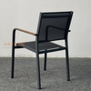 Chaises de salle à manger empilables de design respirant pour la cour