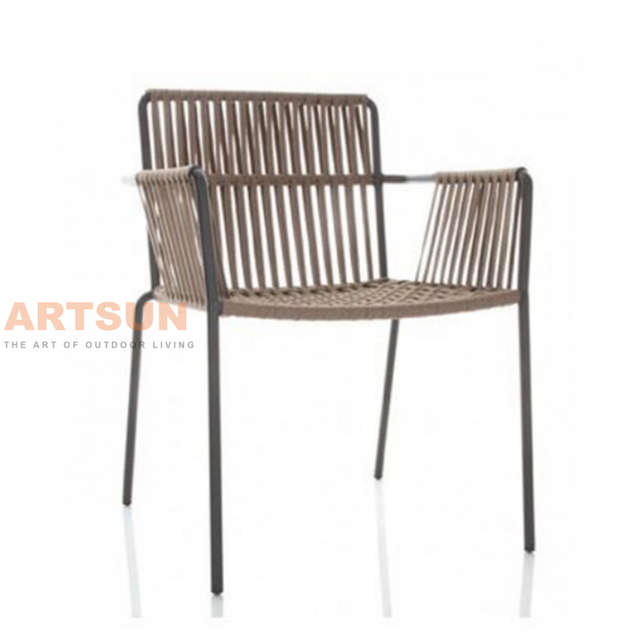 Chaise de corde de mobilier d'extérieur de bistro professionnel pour café