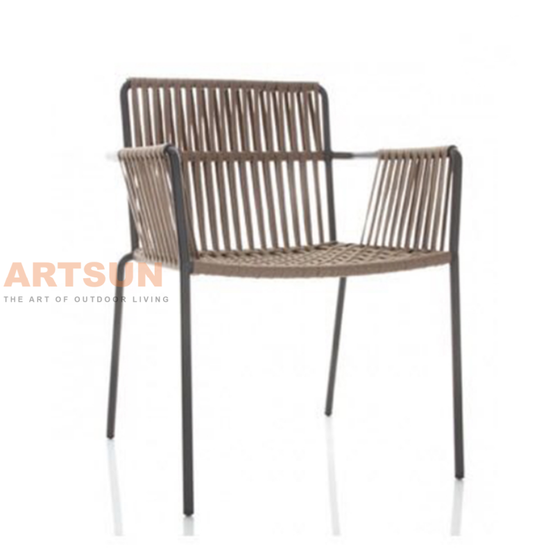 Chaise de corde de mobilier d'extérieur de bistro professionnel pour café