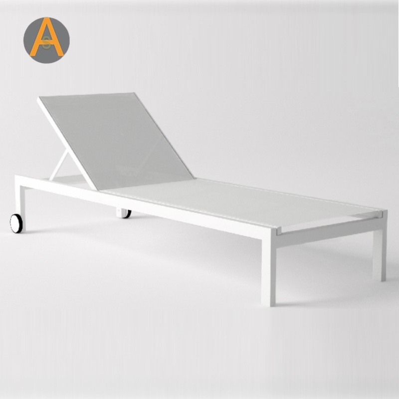 Chaise chaise unique en aluminium plage de plage de plage pour jardin