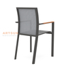 Design moderne chaise extérieure jardin en aluminium empilable pour café