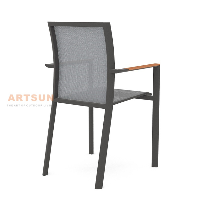 Design moderne chaise extérieure jardin en aluminium empilable pour café