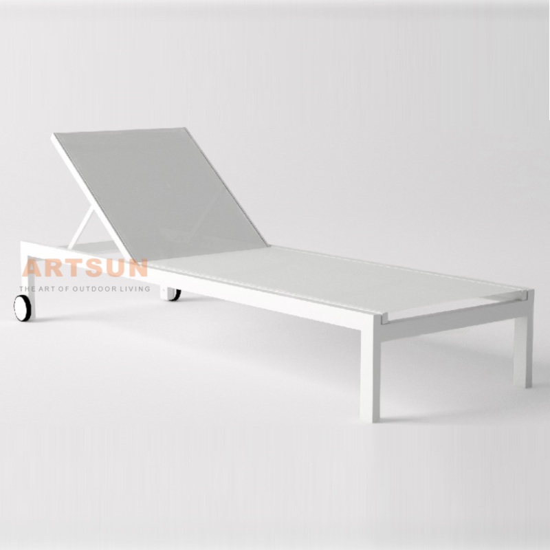 Chaise chaise à chaiserie de plage en aluminium extérieur allongé de haute qualité 