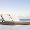 Wholesale Hotel Resort Beach Teak Wood Double chaise salon
