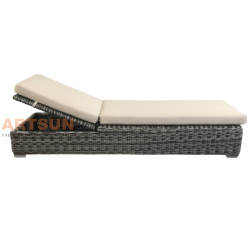  Allongeur synthétique Synthetic Rattan Sun pour Hotel Villa avec coussin