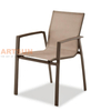 Design respirant chaises de salle à manger empilables pour jardin extérieur