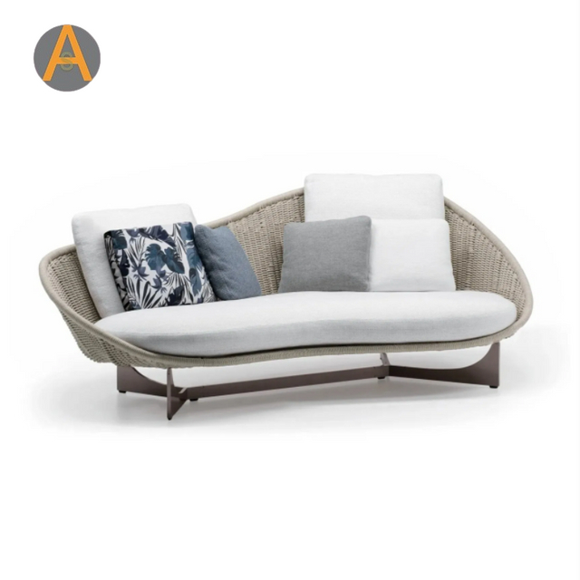 Hot moderne extérieur patio pe rattan canapé pour villa
