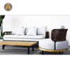 NOUVEAU SOFA DE JARDINE DE ROTAN ENSIGNE À ROTAN avec coussin
