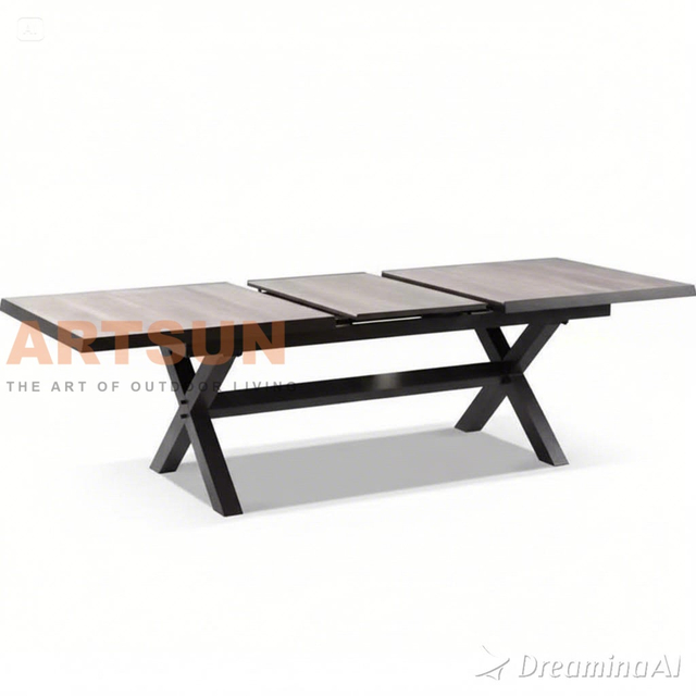 Table à manger extensible extérieure en aluminium