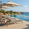Chaise longue en aluminium Teslin à séchage rapide et respirante pour hôtels et centres de villégiature