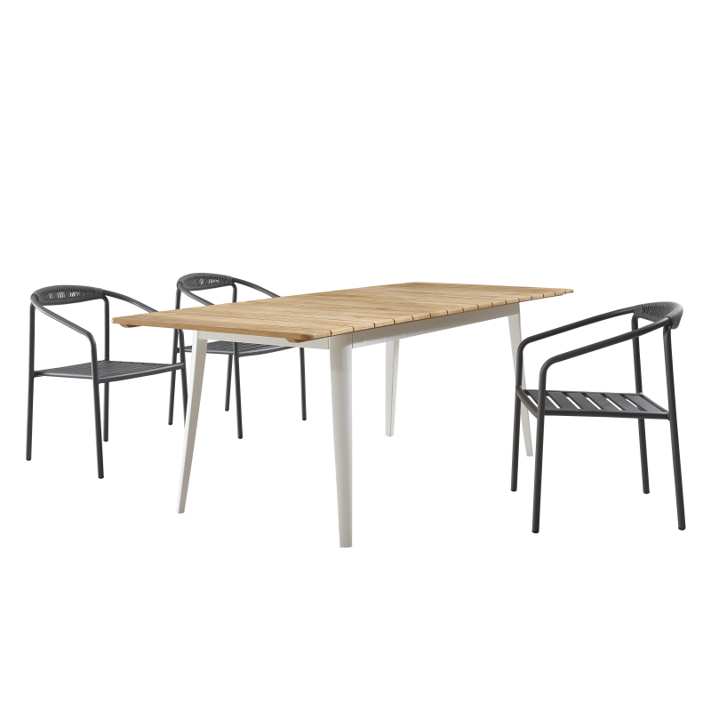 Chaises de table en aluminium en aluminium de qualité supérieure pour patio