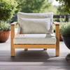Fauteuil de canapé extérieur en bois de teck de luxe pour Resort