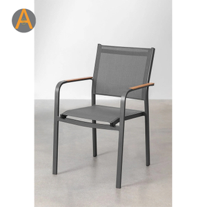 Fabricant professionnel meuble d'extérieur chaise en aluminium empilable pour le café