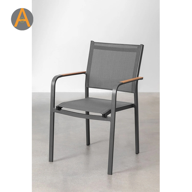 Fabricant professionnel meuble d'extérieur chaise en aluminium empilable pour le café