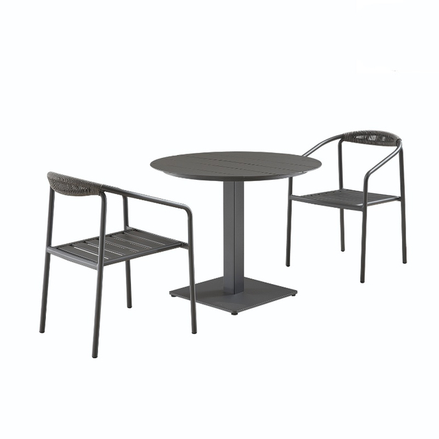 Table à manger et chaise en extérieur de la corde métallique du meilleur prix pour restaurant