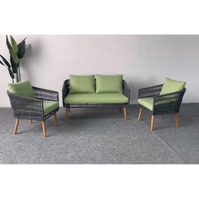 Canapé de jardin léger à corde le plus populaire pour relaxation extérieure