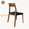 Garantie haut de gamme de conception moderne empilant des meubles de maison chaises de salle à manger d'événement en bois massif de longue durée pour le café de restaurant de salle à manger d'hôtel