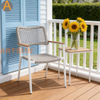Nouveau design haut de gamme empilable pour patio extérieur, tissage de cordes de jardin, garantie résistante aux intempéries, chaise de salle à manger pour complexe hôtelier, villa, restaurant, hospitalité au bord de la piscine